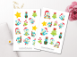 Preview: Christmas Bird Sticker Set